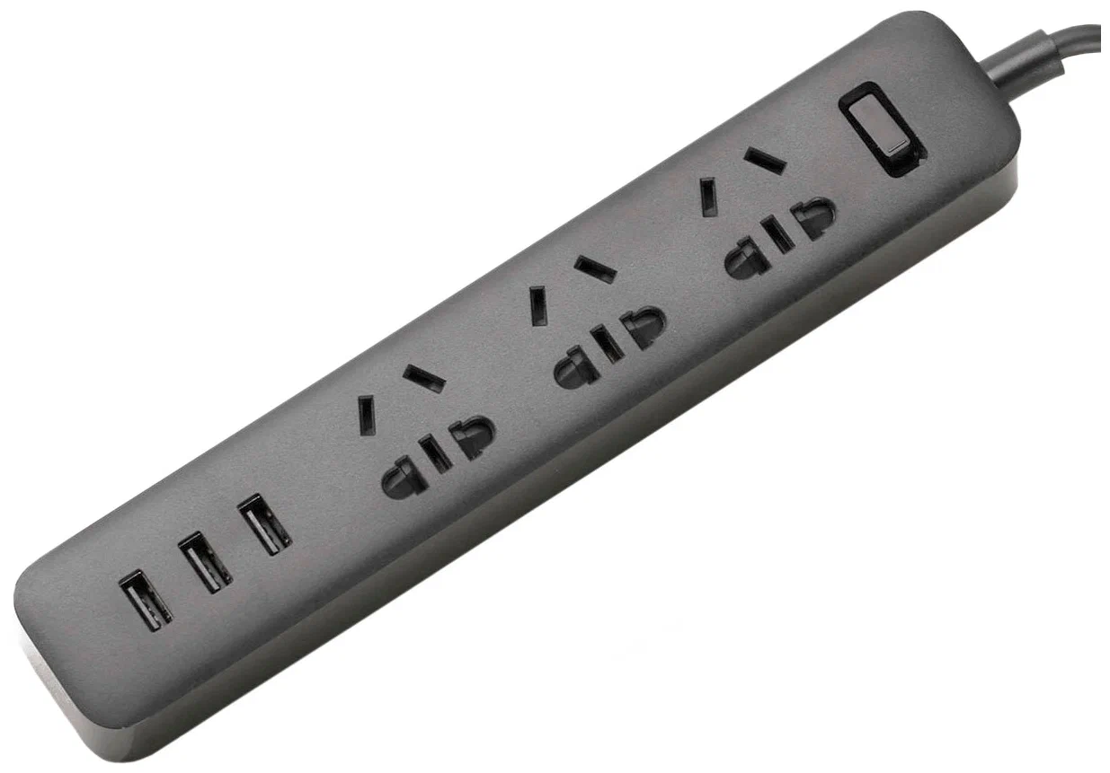 Сетевой переходник Xiaomi Power Strip (3 розетки 3 USB) Black